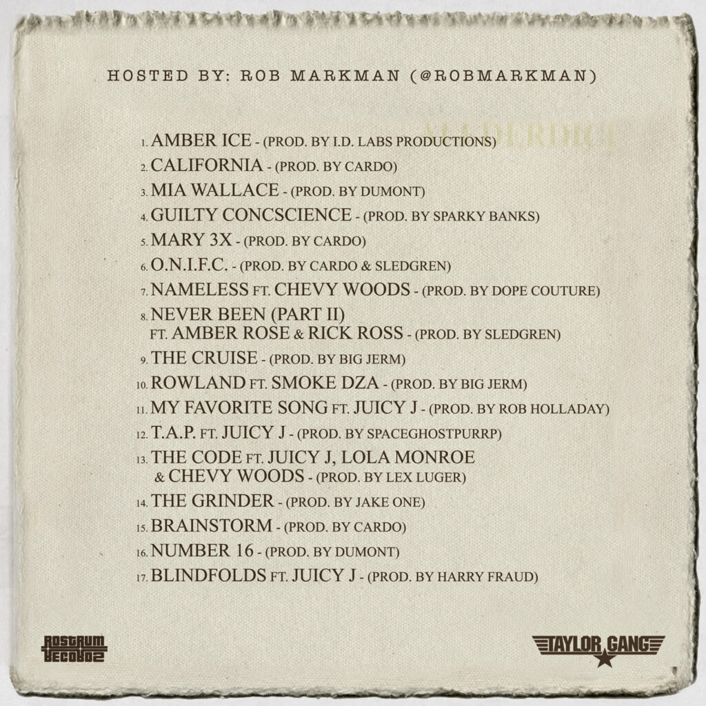 Wiz Khalifa - Taylor Allderdice Tracklist - Cover